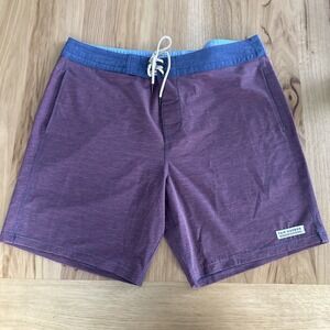 Fair Harbor Geometric Print *Not Lined Swim Trunks Men's Sz 36. Inseam 8"